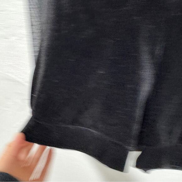 Weissman Costumes Adult Small Sequined Black Velvet Shorts Leotard Sheer Sleeve - Picture 9 of 10